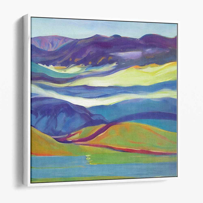 Spectrum Hills Overture: A Symphony of Colorful Hills Landscape Canvas Art