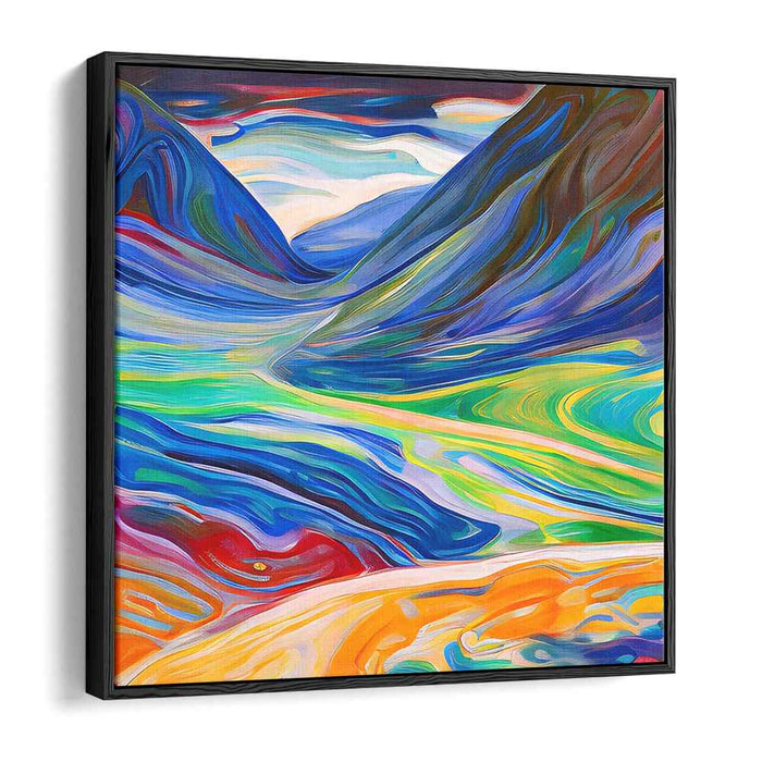 Nebula Earth Tones: Abstract Expressionist Landscape Canvas Art Print