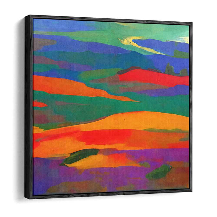 Vibrant Echoes Across Horizons: Abstract Expressionist Landscape Canvas Art