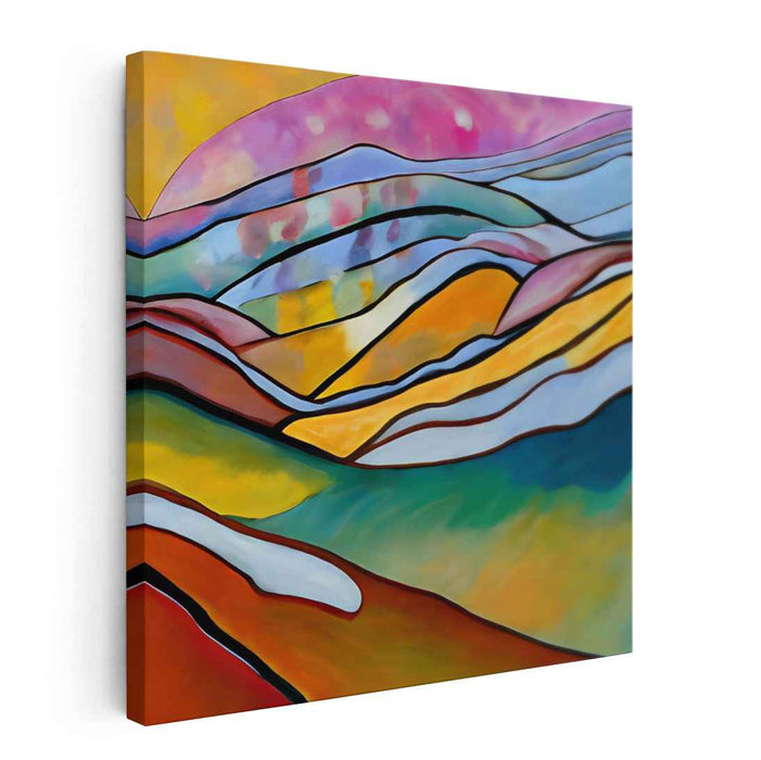 Chromatic Melody Morphology: A Symphony of Color and Form - Modern Abstract Landscape Canvas Art