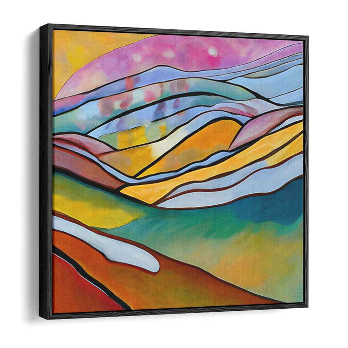 Chromatic Melody Morphology: A Symphony of Color and Form - Modern Abstract Landscape Canvas Art