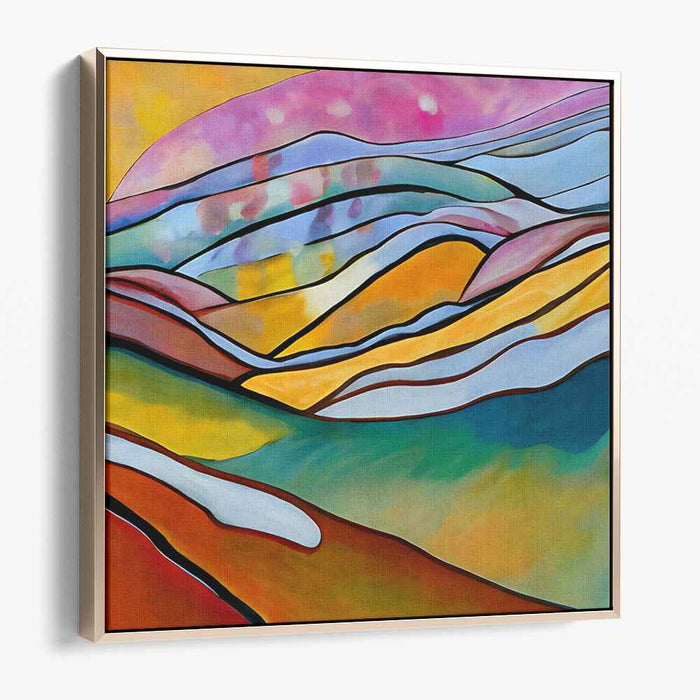 Chromatic Melody Morphology: A Symphony of Color and Form - Modern Abstract Landscape Canvas Art