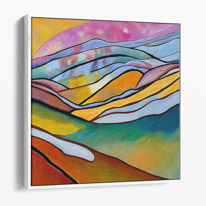 Chromatic Melody Morphology: A Symphony of Color and Form - Modern Abstract Landscape Canvas Art