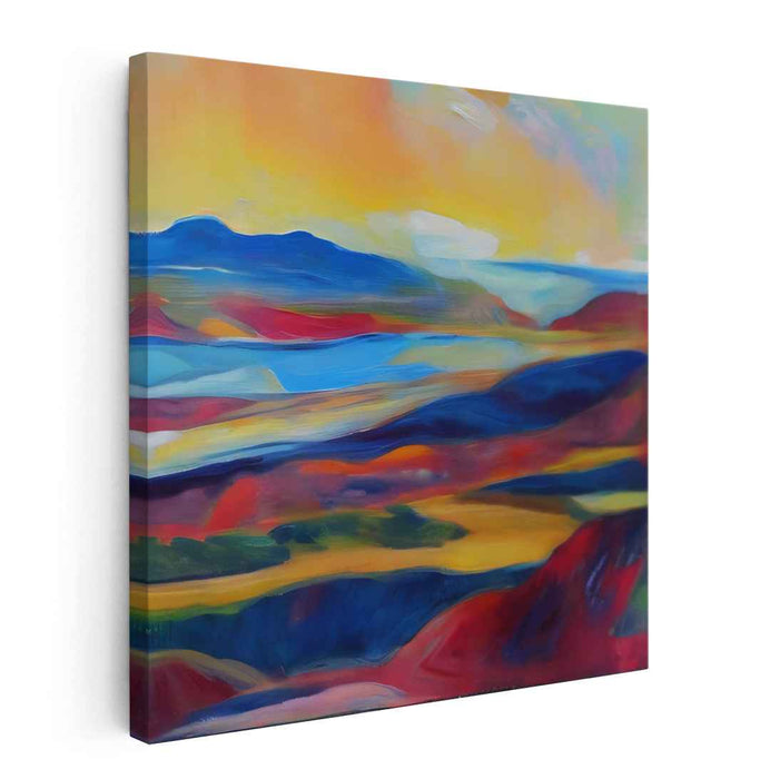 Lucid Horizon: Abstract Landscape Canvas Art Print