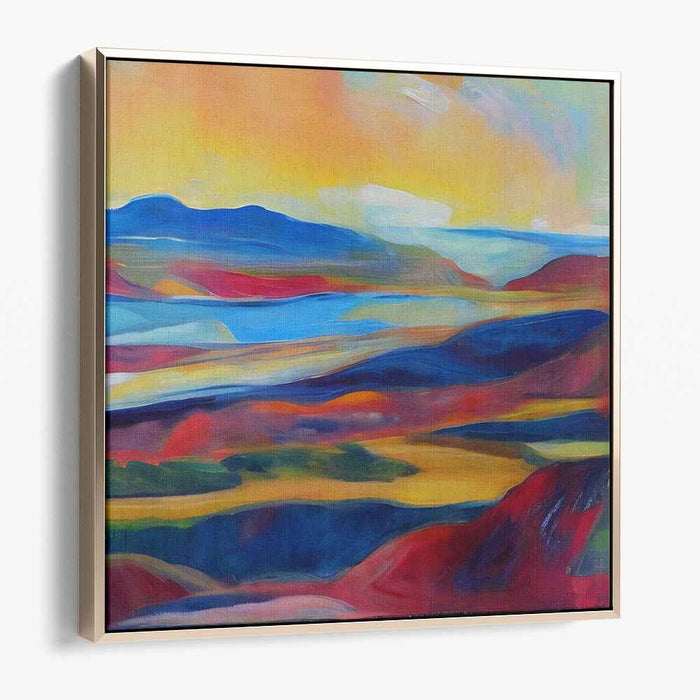 Lucid Horizon: Abstract Landscape Canvas Art Print