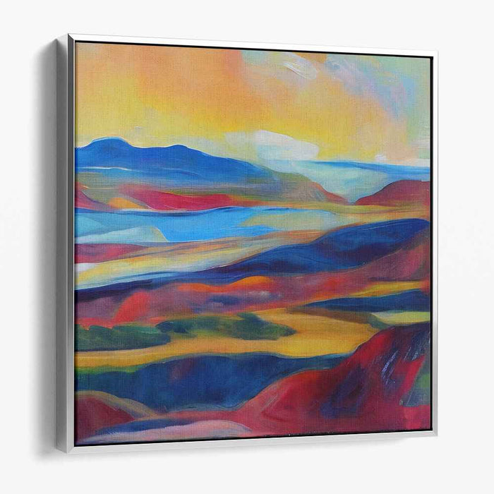 Lucid Horizon: Abstract Landscape Canvas Art Print