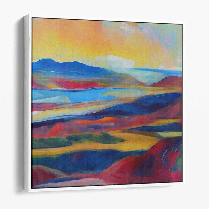 Lucid Horizon: Abstract Landscape Canvas Art Print