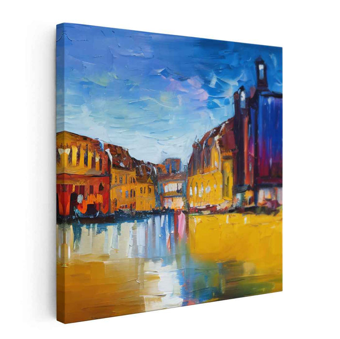 Tears of the Sea: Expressive Waterfront Canvas Art Print