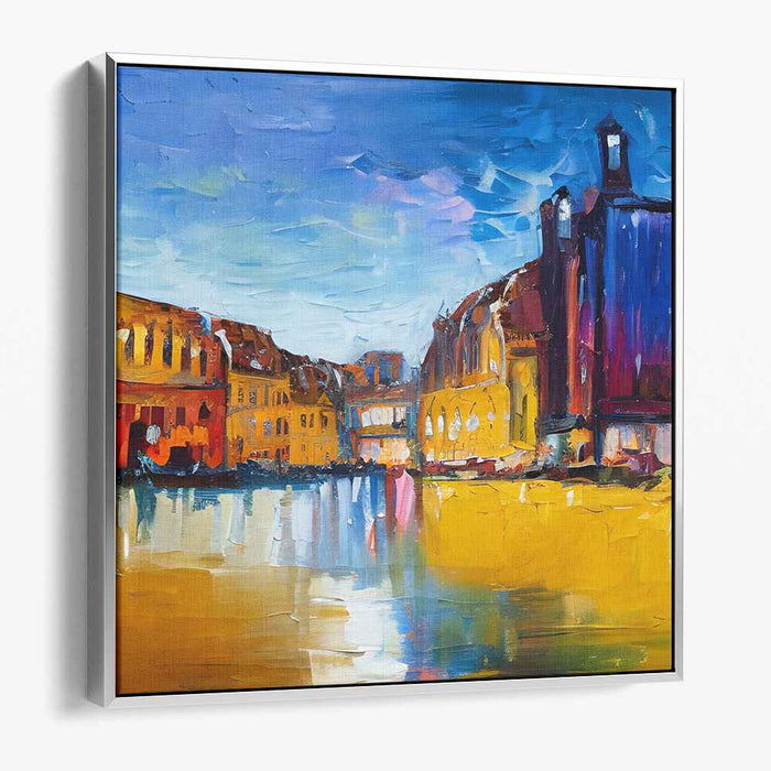 Tears of the Sea: Expressive Waterfront Canvas Art Print