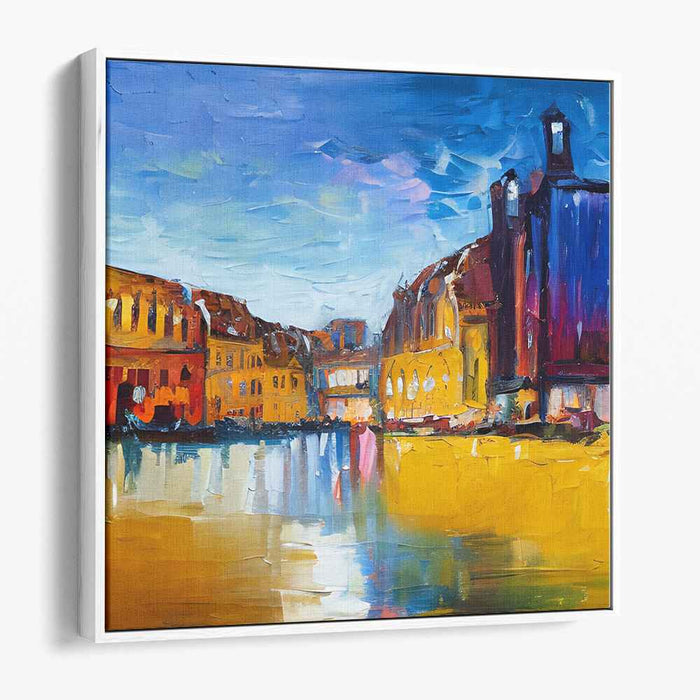 Tears of the Sea: Expressive Waterfront Canvas Art Print