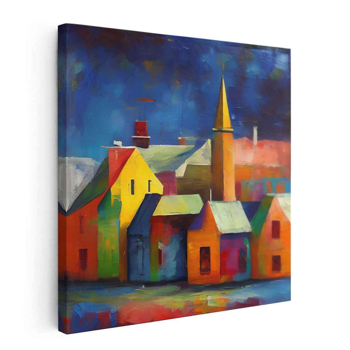 Untamed Color Palette: Colorful Fauvist Landscape Canvas Art