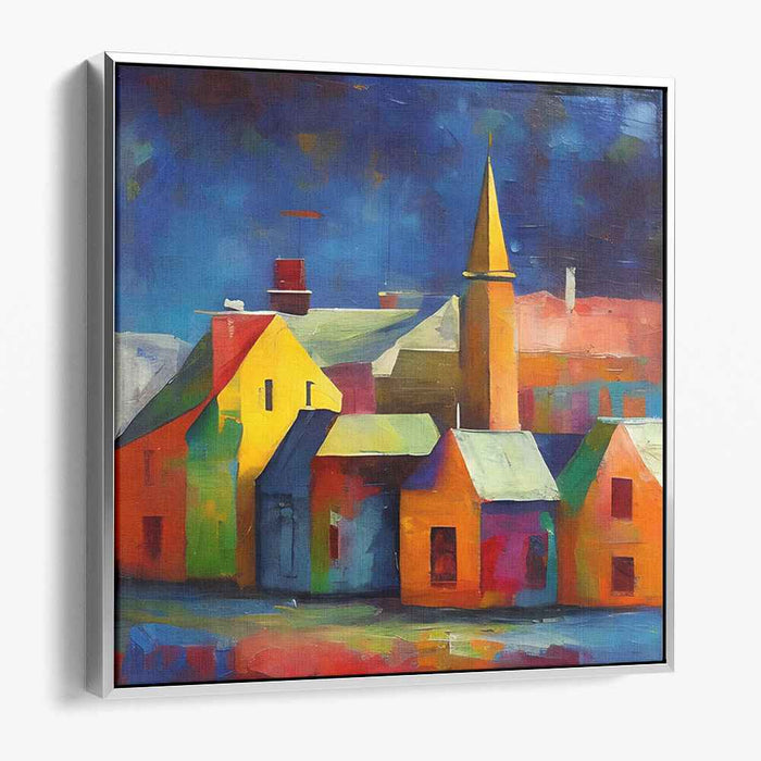 Untamed Color Palette: Colorful Fauvist Landscape Canvas Art