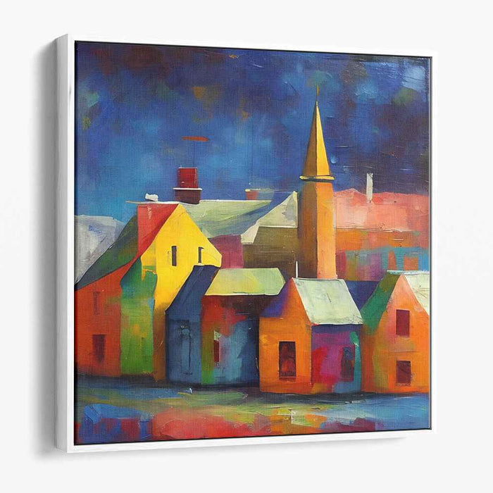 Untamed Color Palette: Colorful Fauvist Landscape Canvas Art