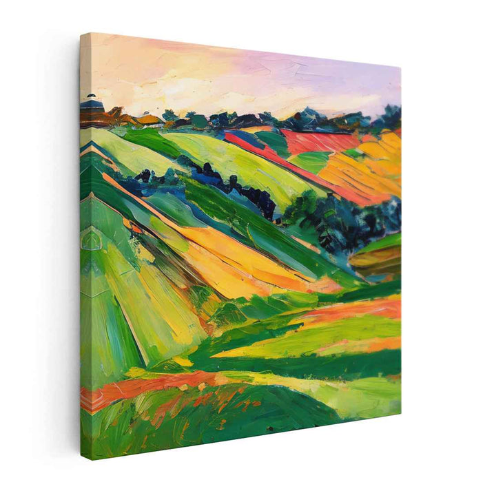 Abstract Palette Knife Dream: Impasto Landscape Canvas Art