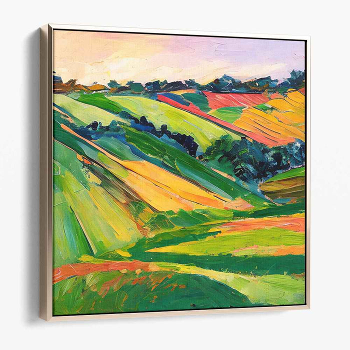 Abstract Palette Knife Dream: Impasto Landscape Canvas Art