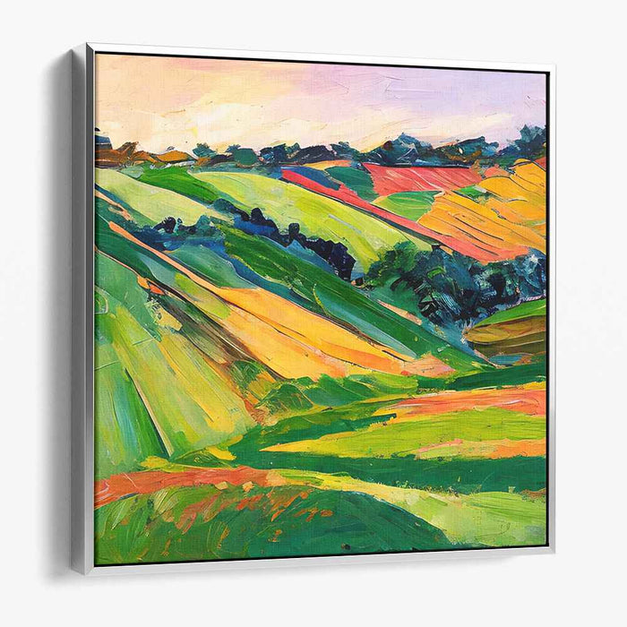 Abstract Palette Knife Dream: Impasto Landscape Canvas Art