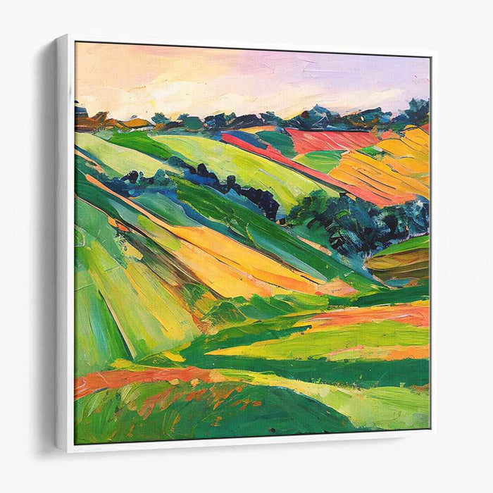 Abstract Palette Knife Dream: Impasto Landscape Canvas Art