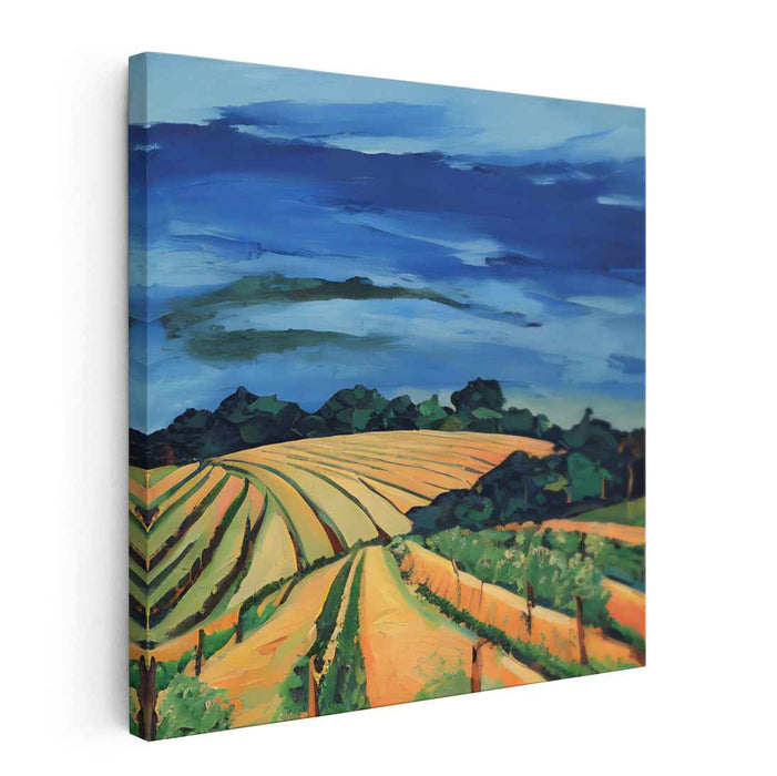 Golden Harvest: Luminous Landscape Canvas Art Print