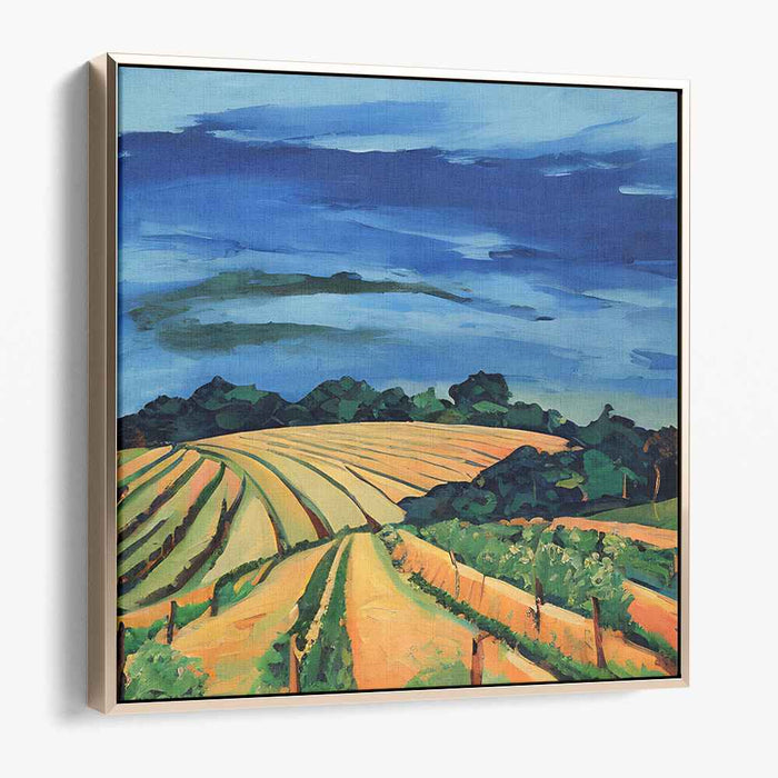 Golden Harvest: Luminous Landscape Canvas Art Print