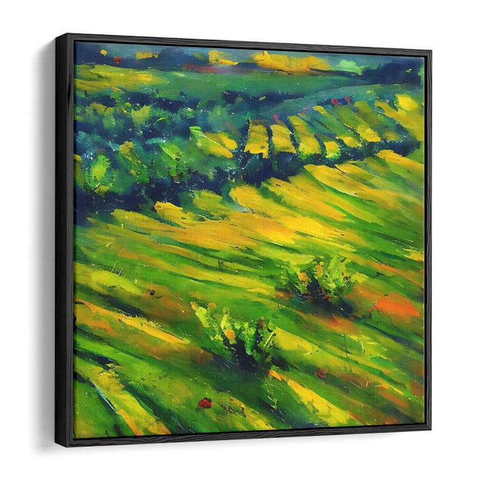 Lush Countryside: Vibrant Impressionist Landscape Canvas Art Print