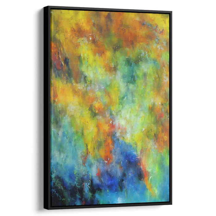 Abstract Chroma Ballet: Abstract Expressionist Color Symphony Canvas Art Print