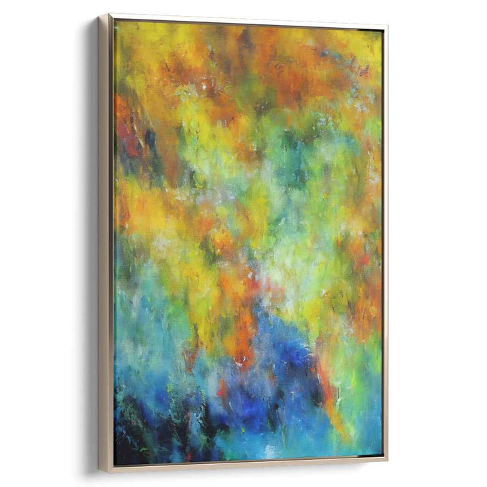 Abstract Chroma Ballet: Abstract Expressionist Color Symphony Canvas Art Print
