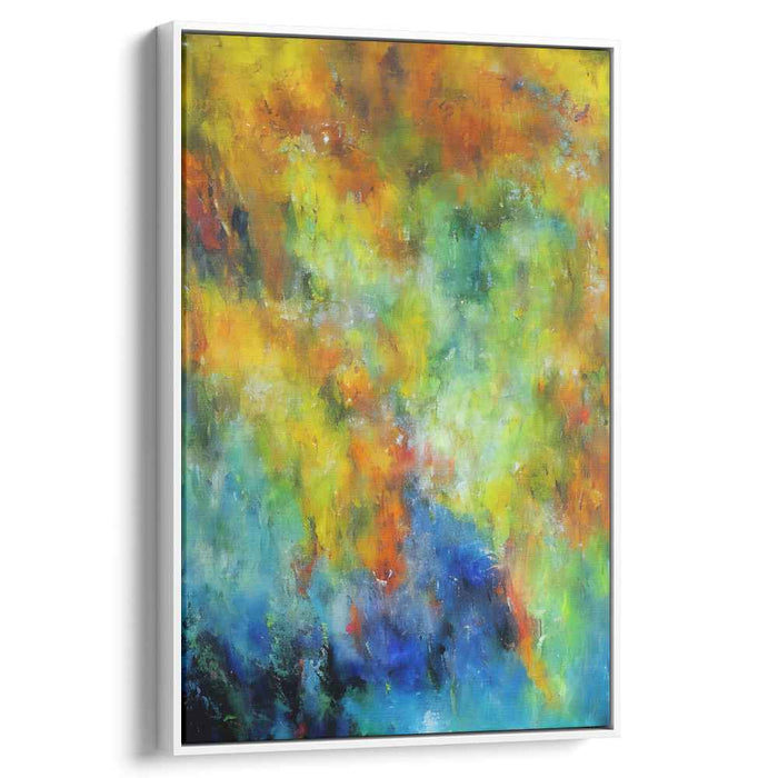 Abstract Chroma Ballet: Abstract Expressionist Color Symphony Canvas Art Print