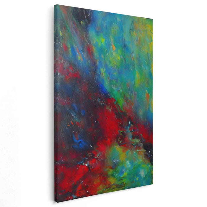 Emotional Outpouring: Abstract Expressionist Canvas Art Bursting with Color