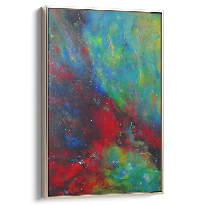 Emotional Outpouring: Abstract Expressionist Canvas Art Bursting with Color