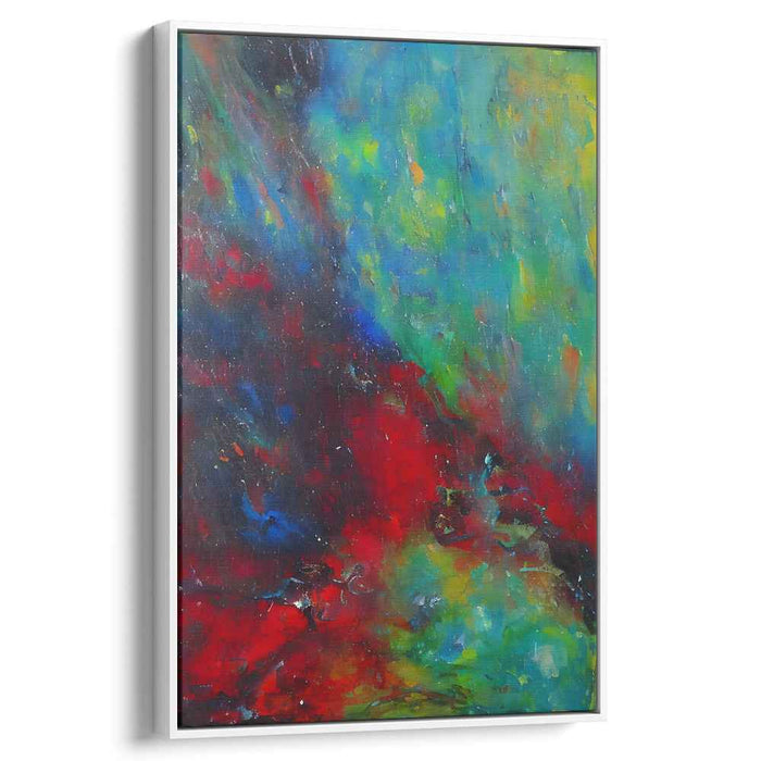Emotional Outpouring: Abstract Expressionist Canvas Art Bursting with Color