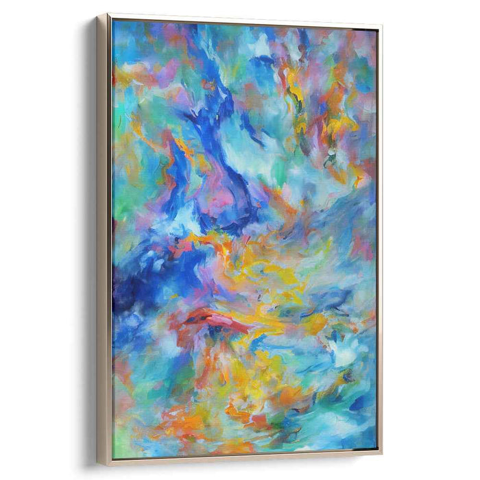 Whispers of Indigo Dreams: Abstract Expressionist Blue Canvas Art Print