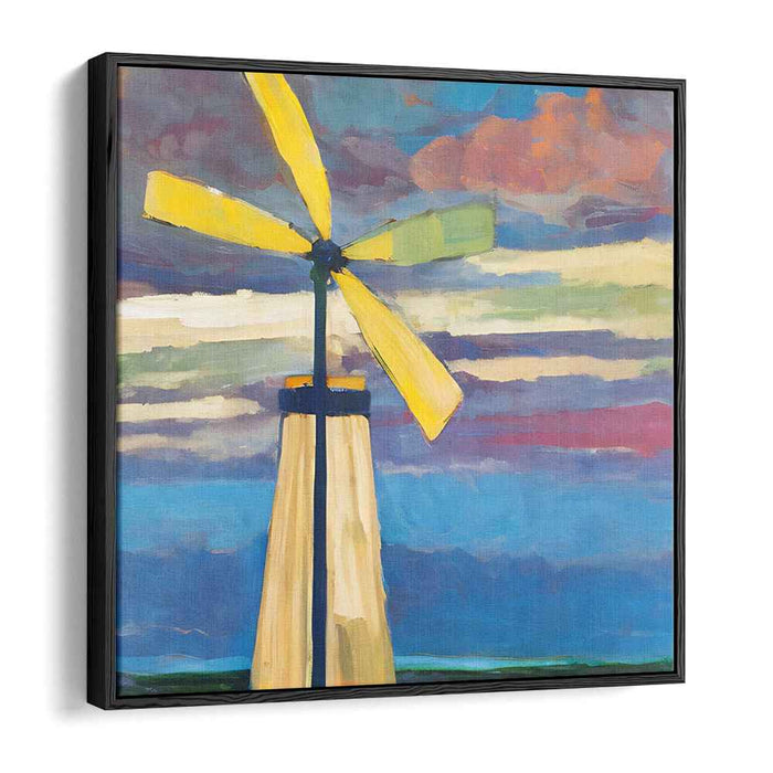Wind Dance: Colorful Renewable Energy Canvas Art