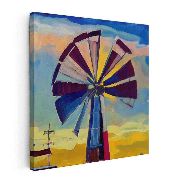 Ephemeral Paradise: Dynamic Post-Impressionist Landscape Canvas Art Print