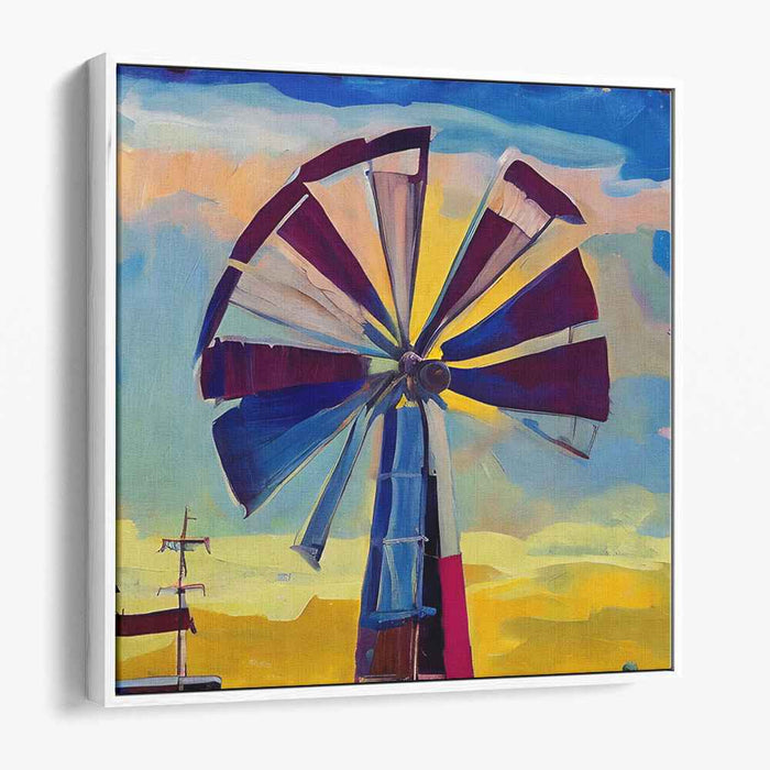 Ephemeral Paradise: Dynamic Post-Impressionist Landscape Canvas Art Print