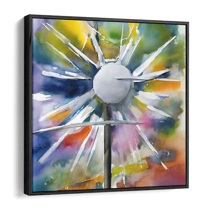 Aqua Cyclone: Watercolor Whirlwind Abstract Art