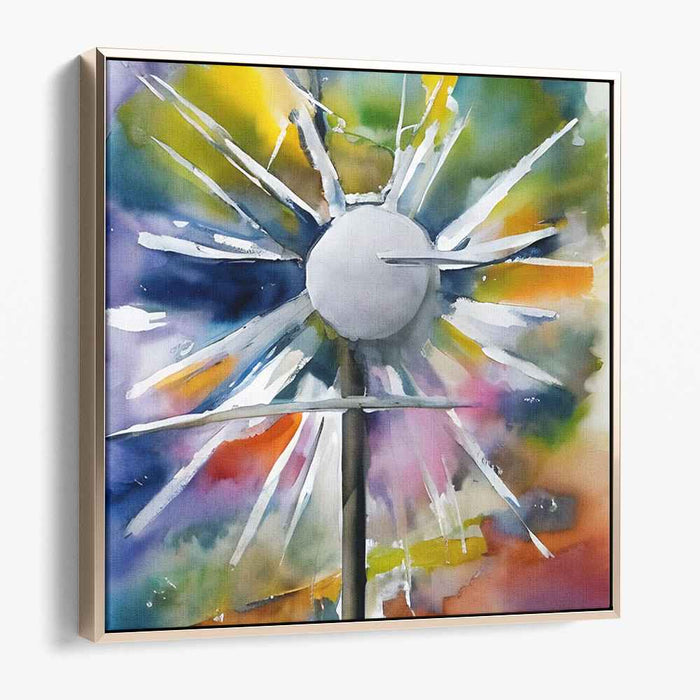 Aqua Cyclone: Watercolor Whirlwind Abstract Art