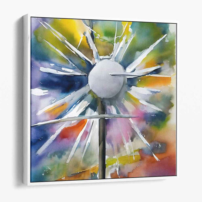 Aqua Cyclone: Watercolor Whirlwind Abstract Art