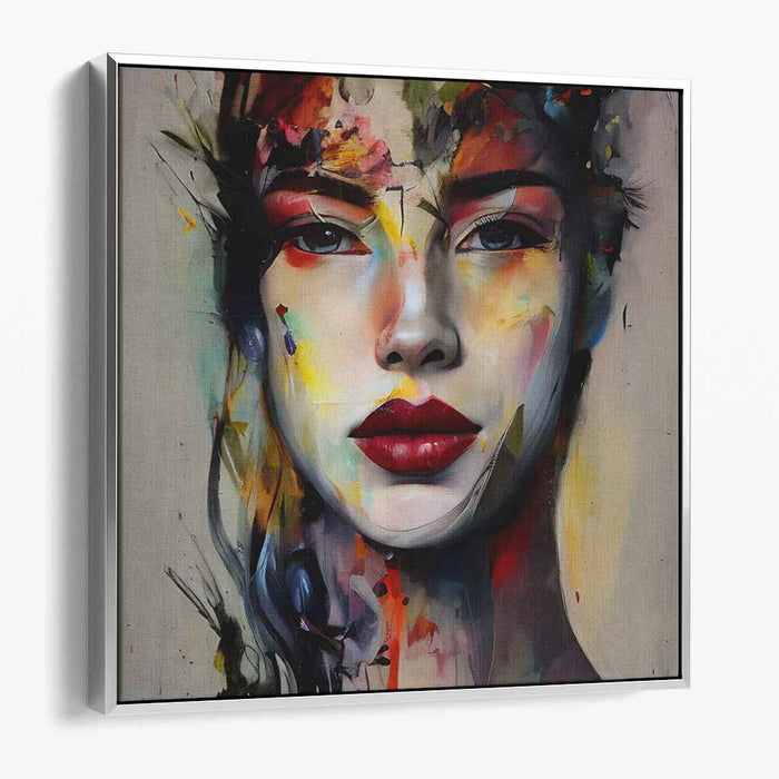 Abstract Feelings: Abstract Expressionist Portrait of a Woman