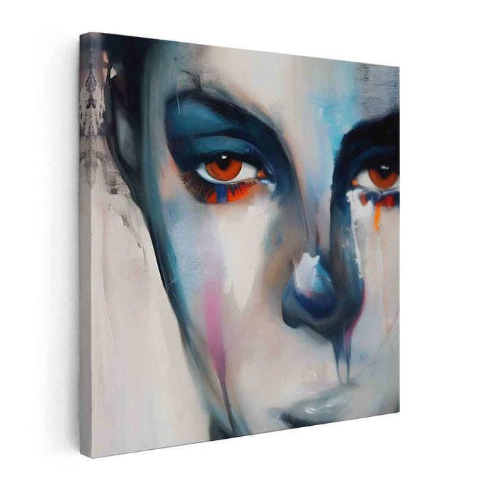 Abstracted Reflections: Modern Expressionist Portrait