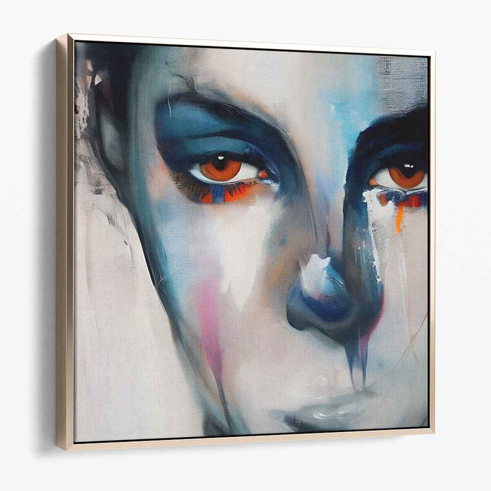 Abstracted Reflections: Modern Expressionist Portrait