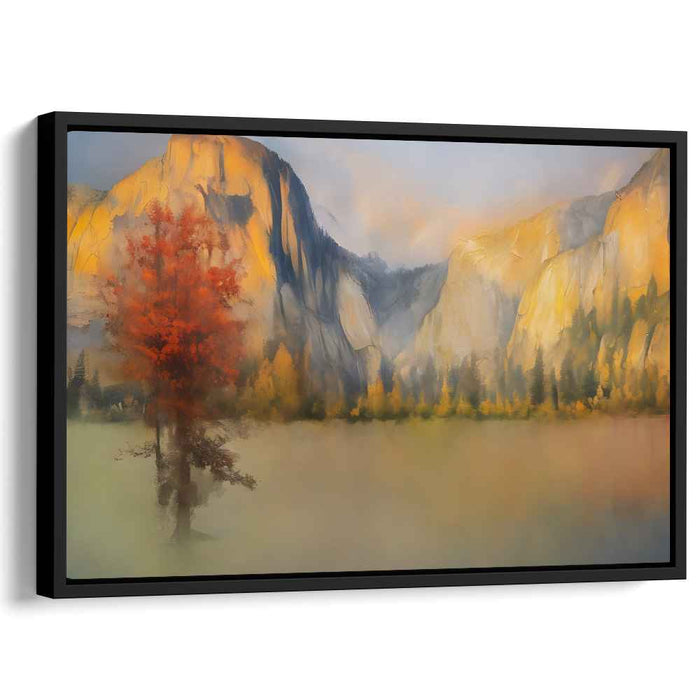 Brushes Of Tranquility: Impressionist Serene Landscape Canvas Art Print