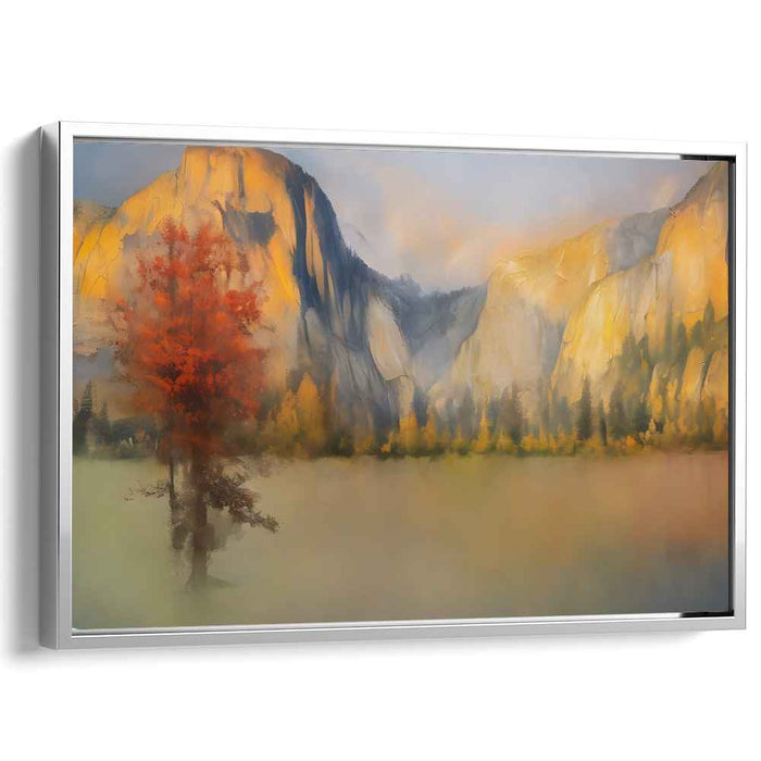 Brushes Of Tranquility: Impressionist Serene Landscape Canvas Art Print