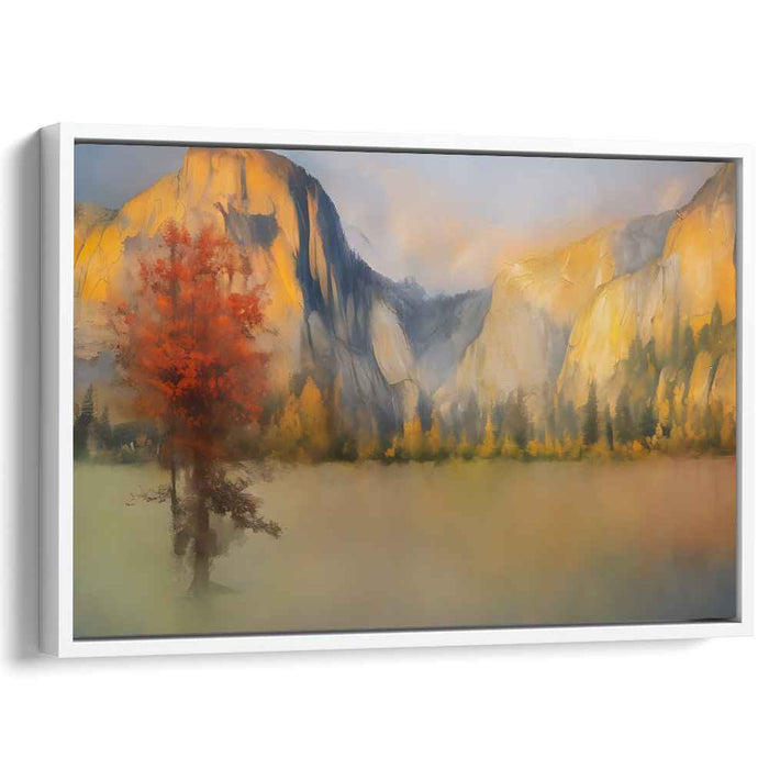 Brushes Of Tranquility: Impressionist Serene Landscape Canvas Art Print