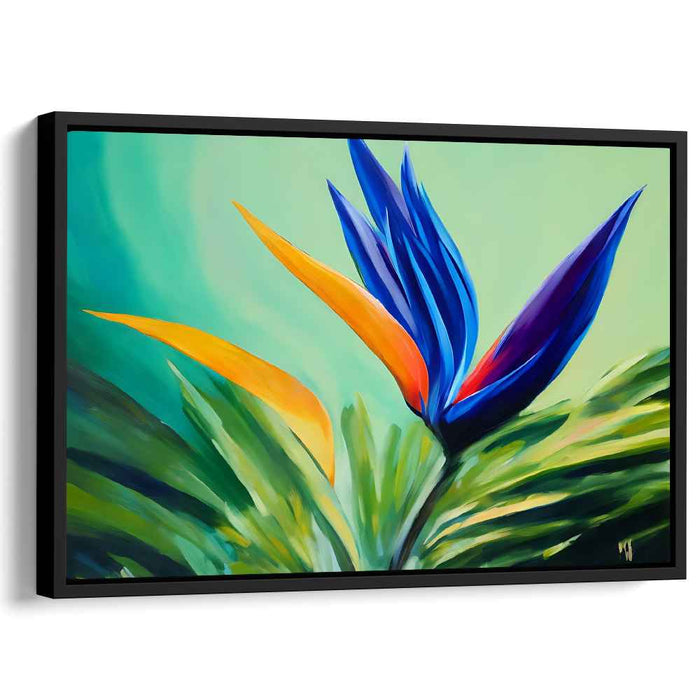 Paradise Melody Bloom Burst: Vibrant Bird of Paradise Flower Canvas Art Print