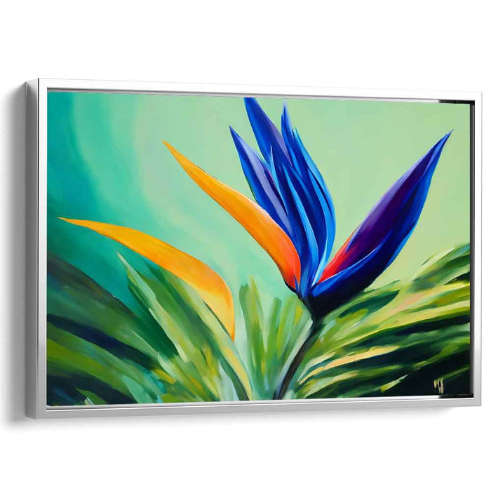 Paradise Melody Bloom Burst: Vibrant Bird of Paradise Flower Canvas Art Print