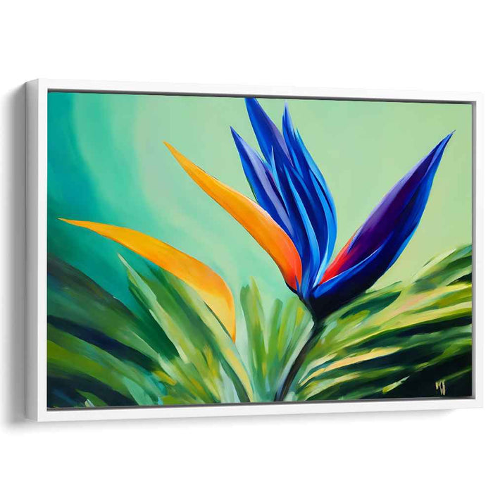Paradise Melody Bloom Burst: Vibrant Bird of Paradise Flower Canvas Art Print