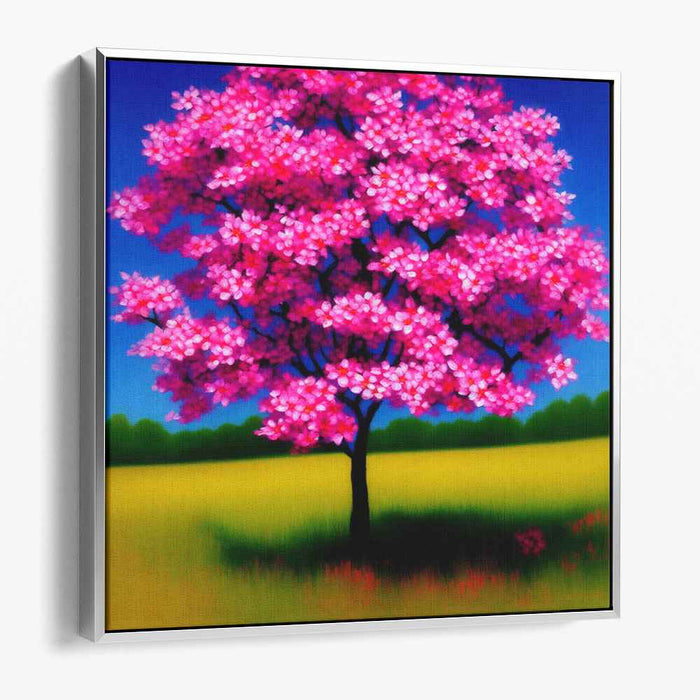 Color Symphony Enchantment: Impressionist-Inspired Vibrant Tree Canvas Art