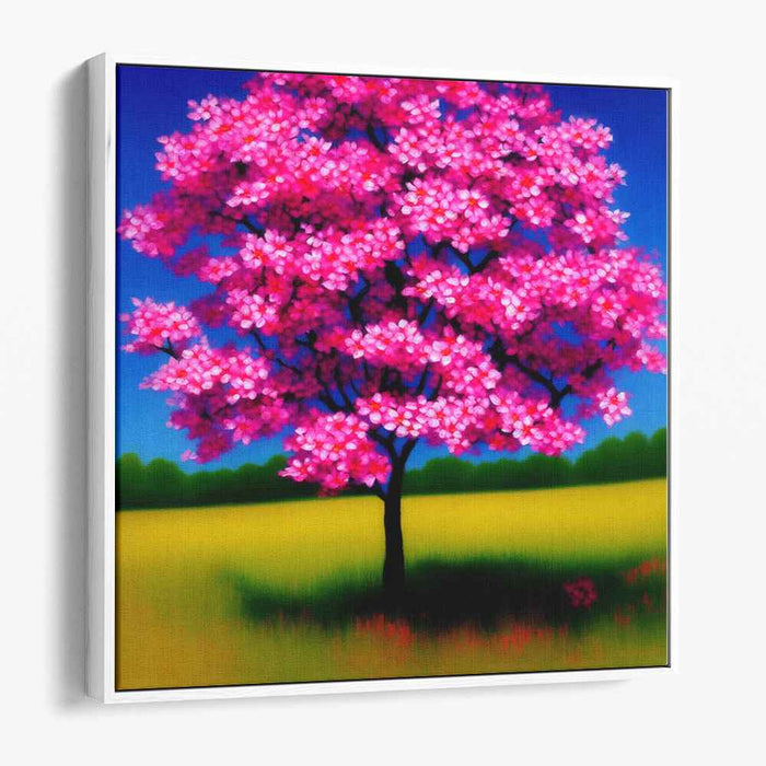 Color Symphony Enchantment: Impressionist-Inspired Vibrant Tree Canvas Art