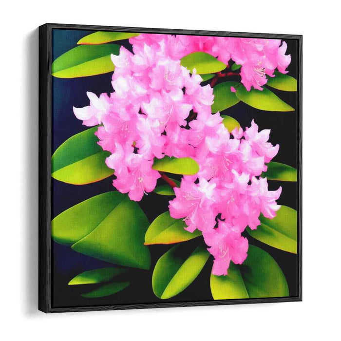 Petals of Blush Pink Beauty: Vibrant Pink Rhododendron Blossoms on Canvas