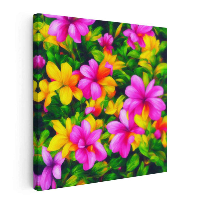 Blossoming Vibrance: Lively Floral Impressionist Canvas Art Print